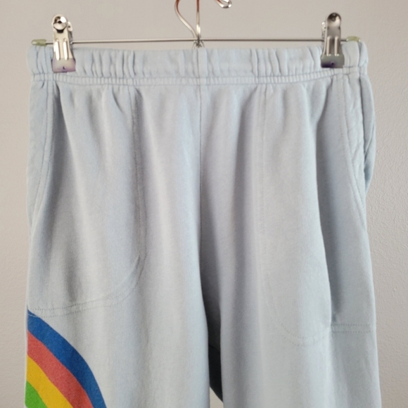 LAUREN MOSHI // ltd ed dola rainbow peace skull blue vintage feel pocket joggers - Picture 4 of 15